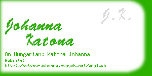 johanna katona business card
